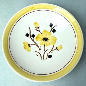 Vintage Blue Ridge Southern Pottery Midas Touch Floral Set Of 4 Plates